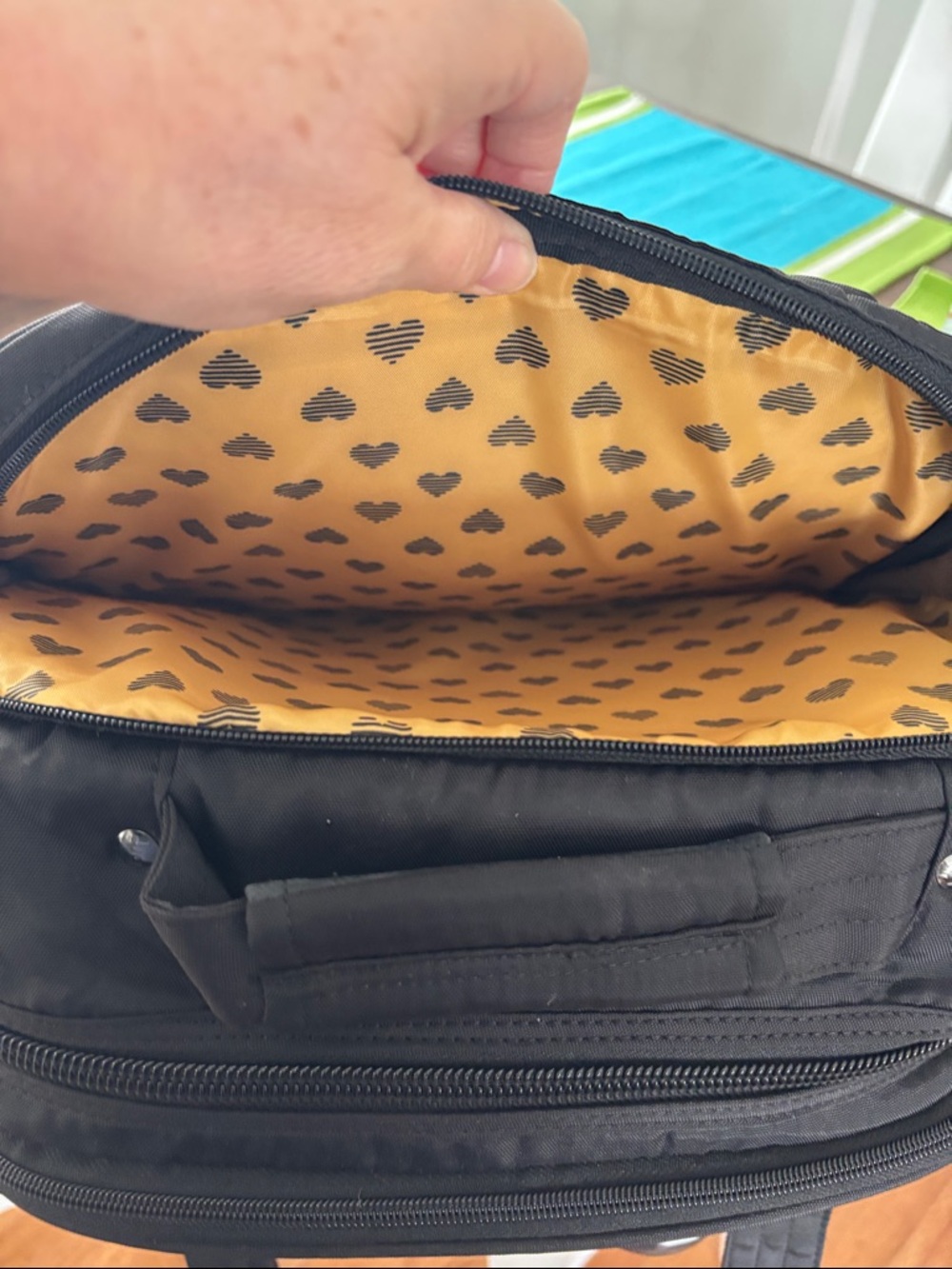 Lug Sprout travel bag/backpack. Black with yellow stitching. Like new. - Picture 10 of 12
